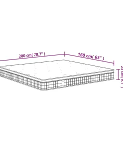 Hot Binnenveringmatras middelhard 160x200 cm Matrasbeschermer