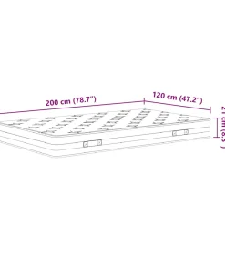 Hot Binnenveringmatras middelhard 120x200 cm Matrasbeschermer