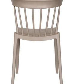 Best Bliss Tuinstoelen - Kunststof - Taupe - Set van 6 Tuinmeubelen