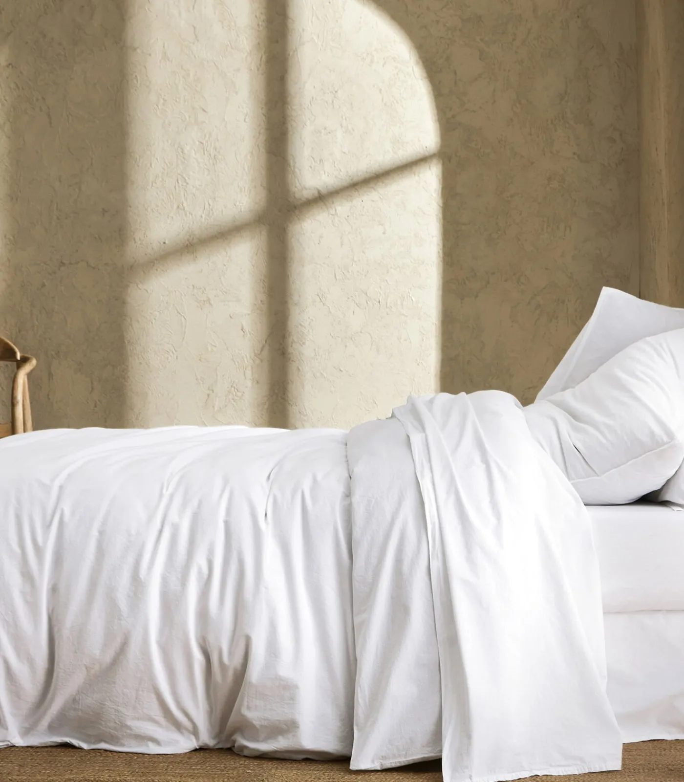 Outlet BOHEME Blanc - Laken Perkaal Stonewashed Lakens