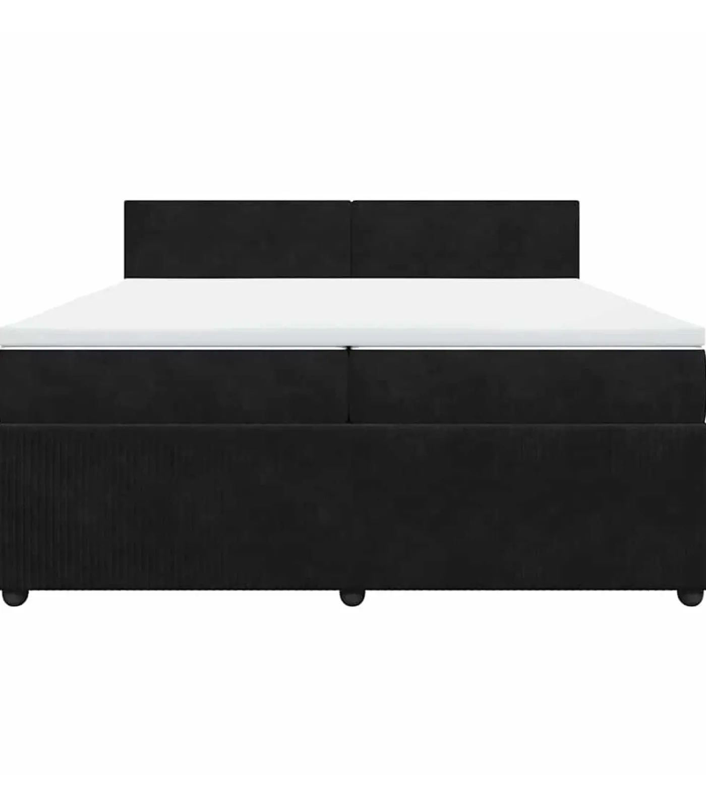 Boxspring met matras fluweel zwart 200x200 cm Bedden