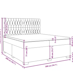 Discount Boxspring met matras fluweel zwart 200x200 cm Bedden