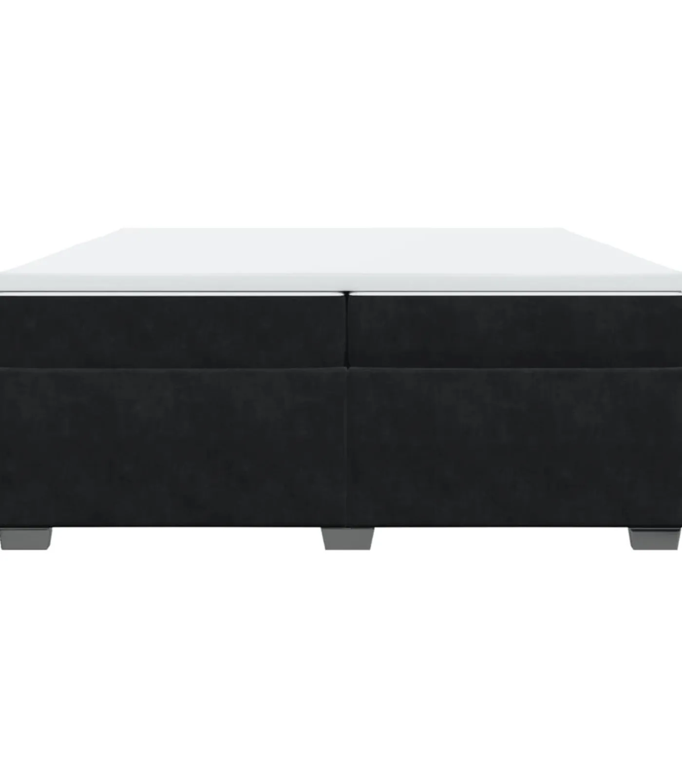 Outlet Boxspring met matras fluweel zwart 200x200 cm Bedden