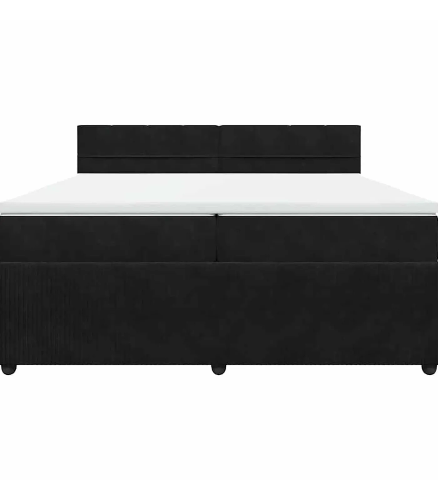 Best Boxspring met matras fluweel zwart 200x200 cm Bedden