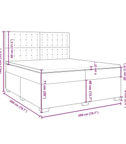 Hot Boxspring met matras fluweel donkergroen 200x200 cm Bedden
