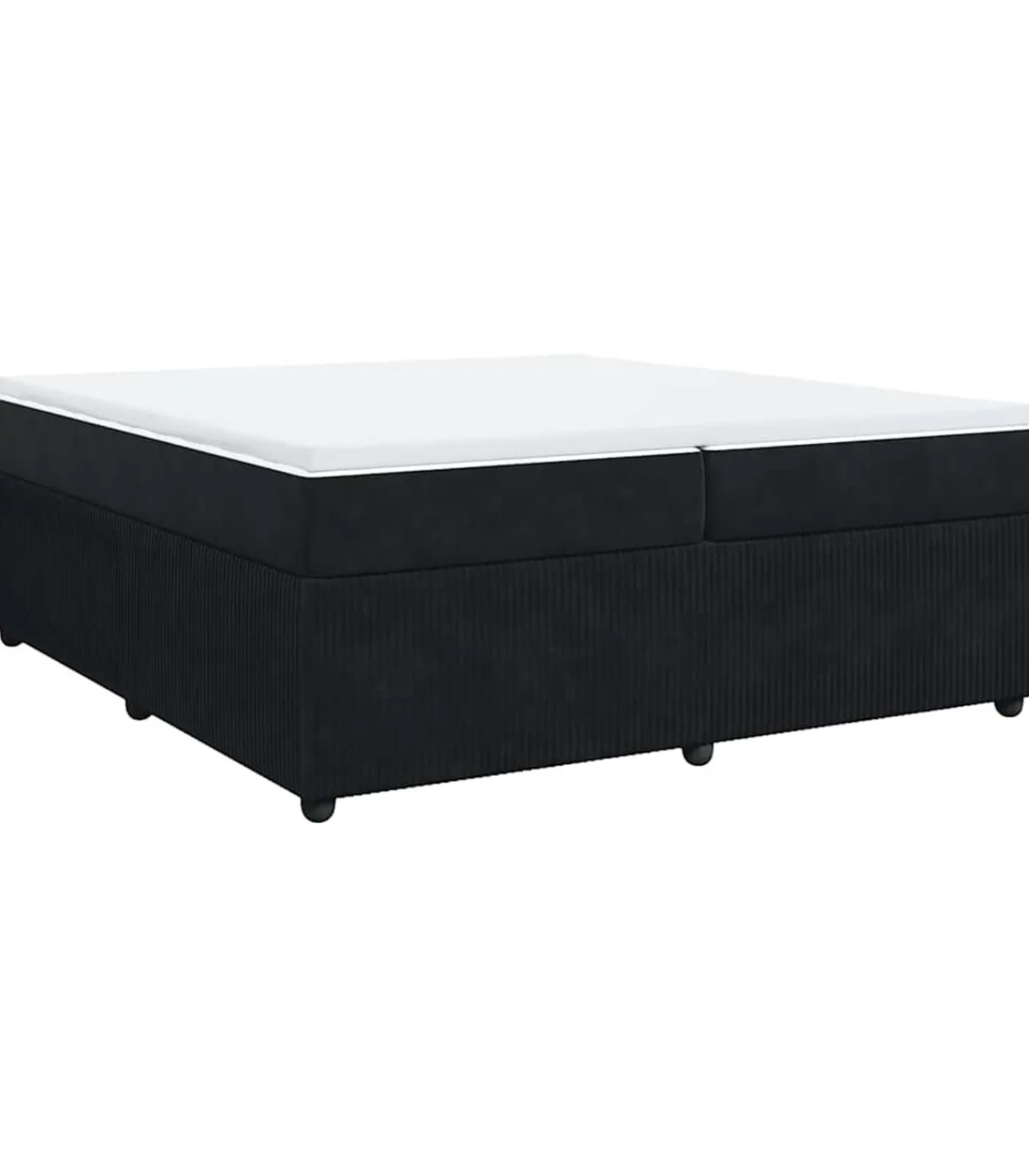 Clearance Boxspring met matras fluweel zwart 200x200 cm Bedden