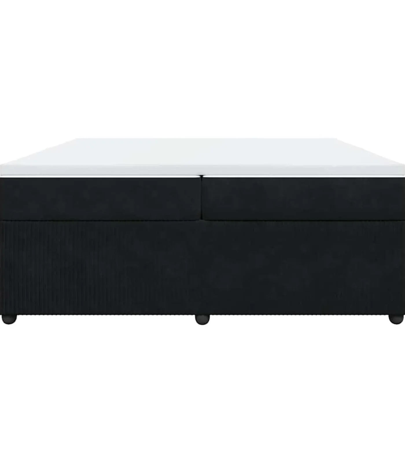 Clearance Boxspring met matras fluweel zwart 200x200 cm Bedden