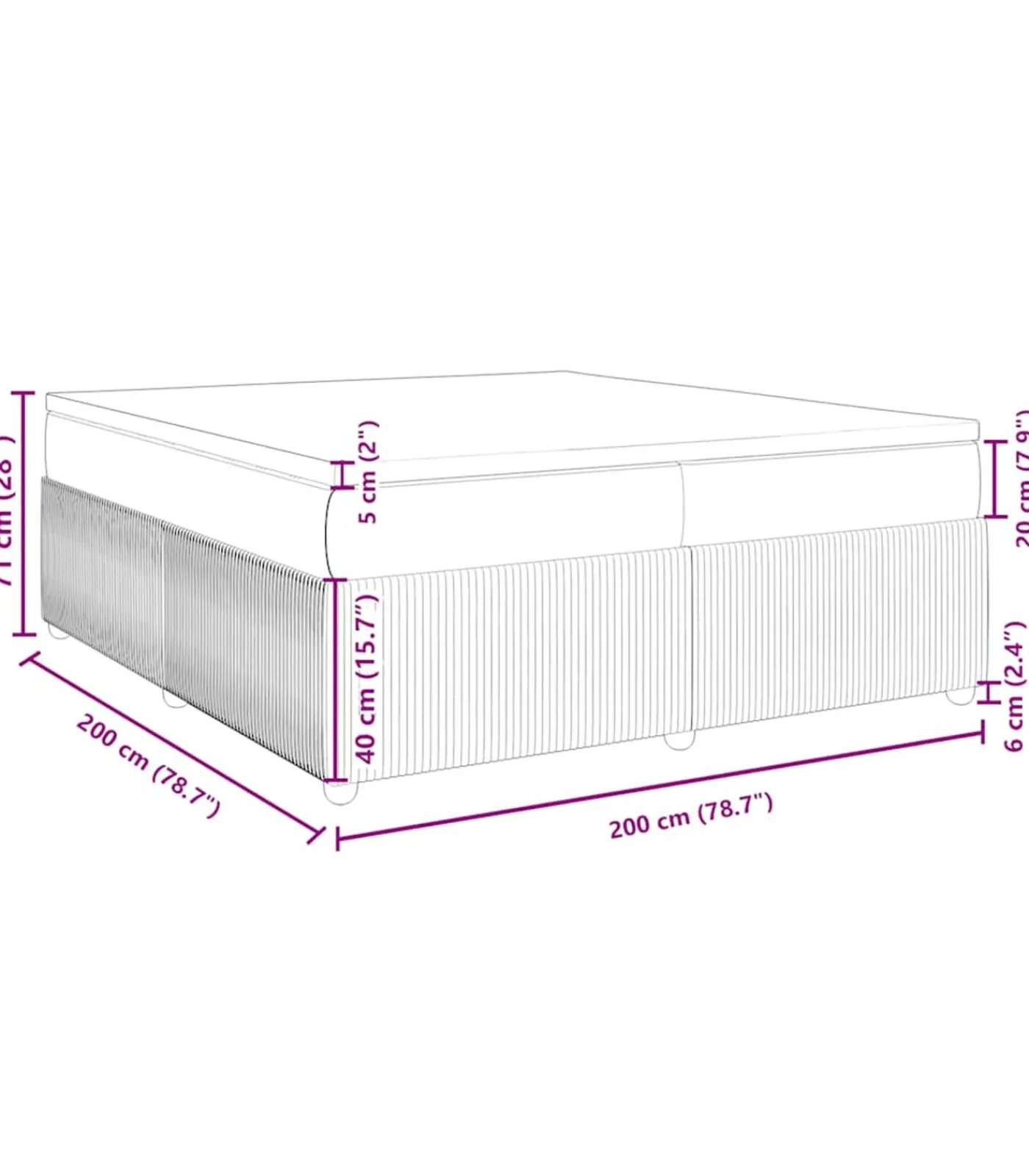 Clearance Boxspring met matras fluweel zwart 200x200 cm Bedden