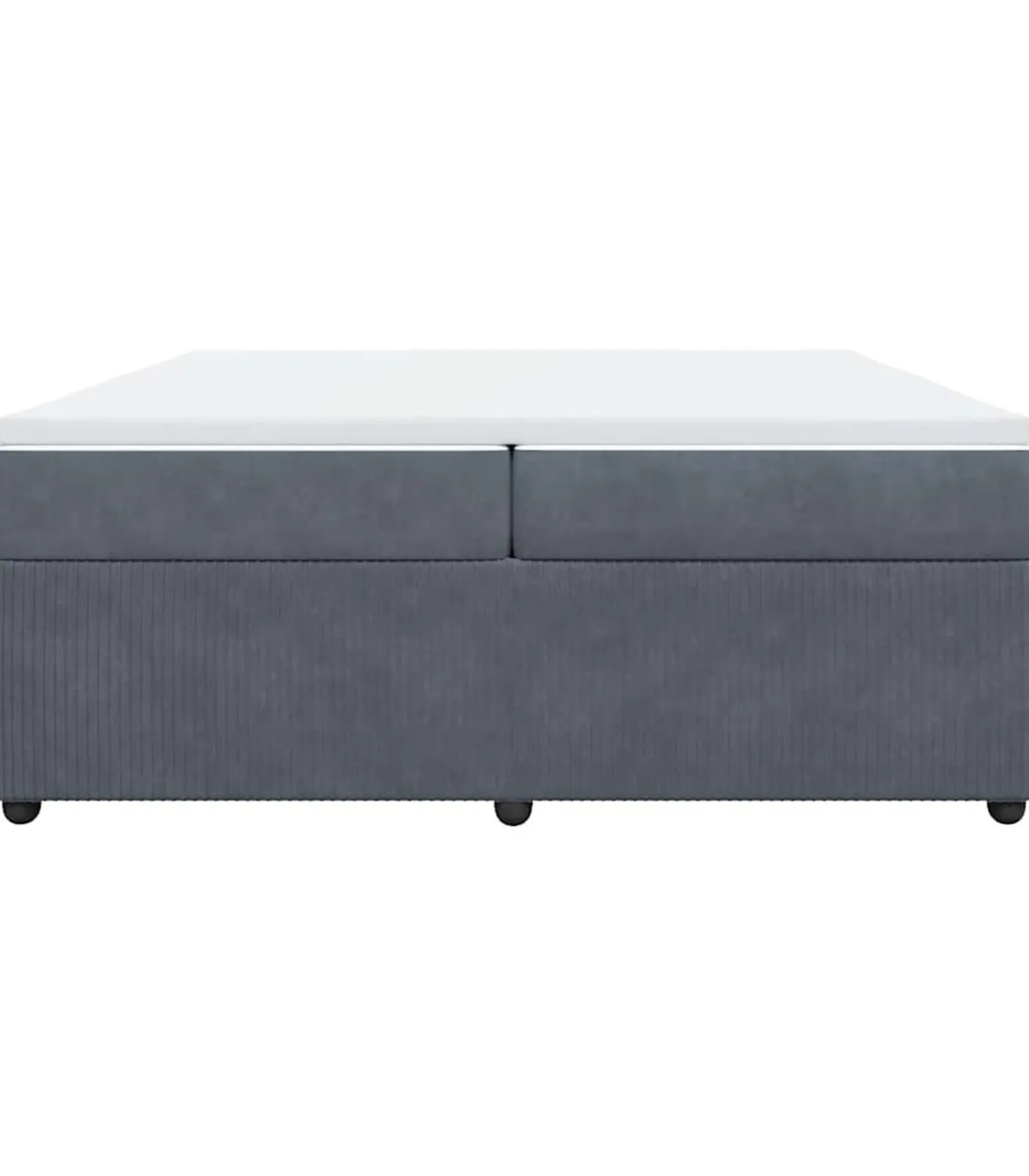 Online Boxspring met matras fluweel donkergrijs 200x200 cm Bedden