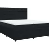 New Boxspring met matras fluweel zwart 200x200 cm Bedden