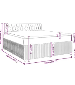 New Boxspring met matras fluweel zwart 200x200 cm Bedden