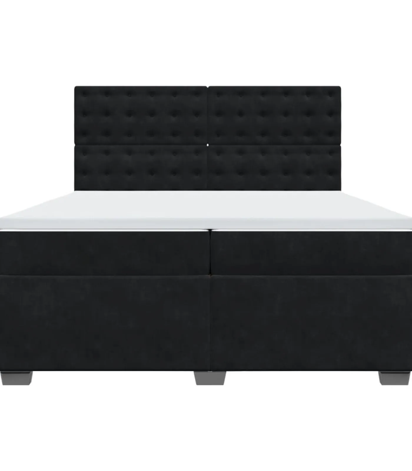 Sale Boxspring met matras fluweel zwart 200x200 cm Bedden