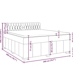 Online Boxspring met matras stof taupe 200x200 cm Bedden