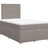 Boxspring met matras stof taupe 120x190 cm Bedden