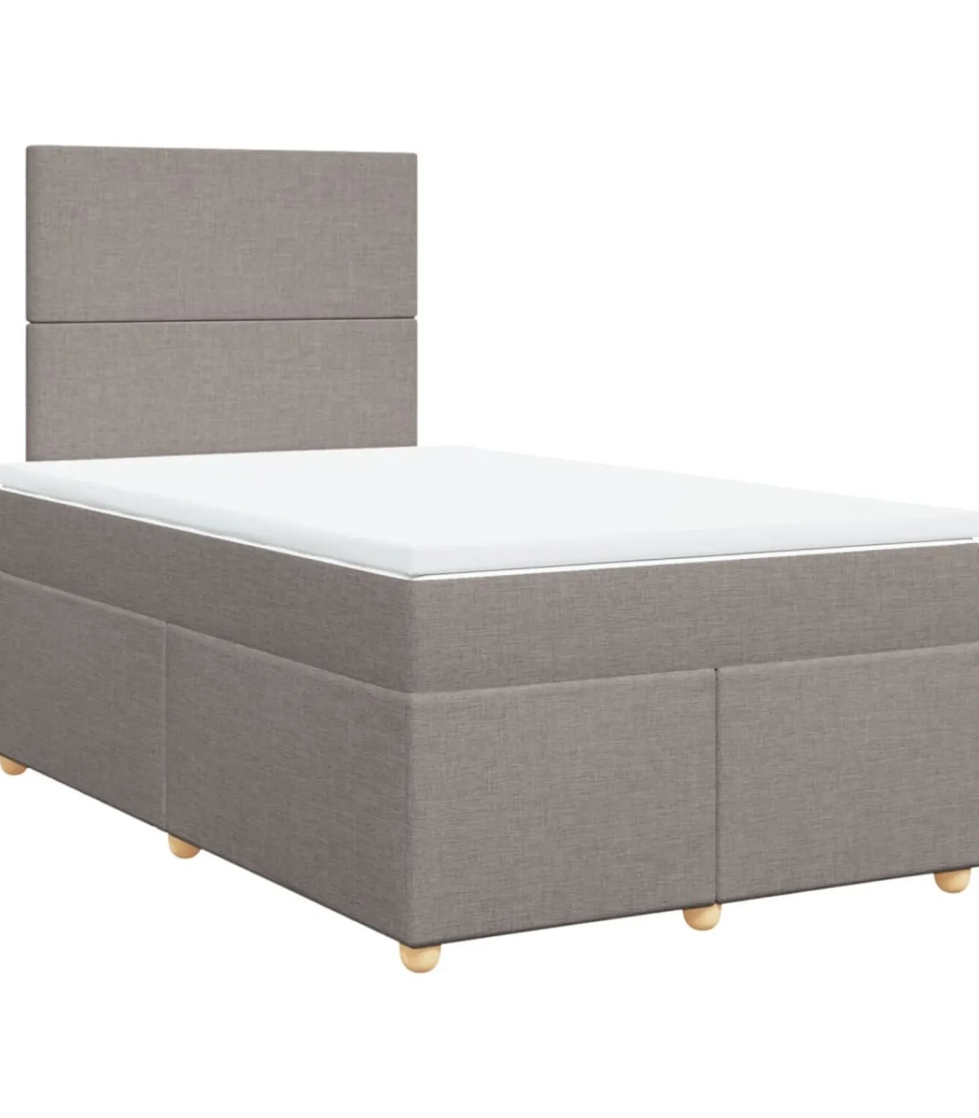 Boxspring met matras stof taupe 120x190 cm Bedden