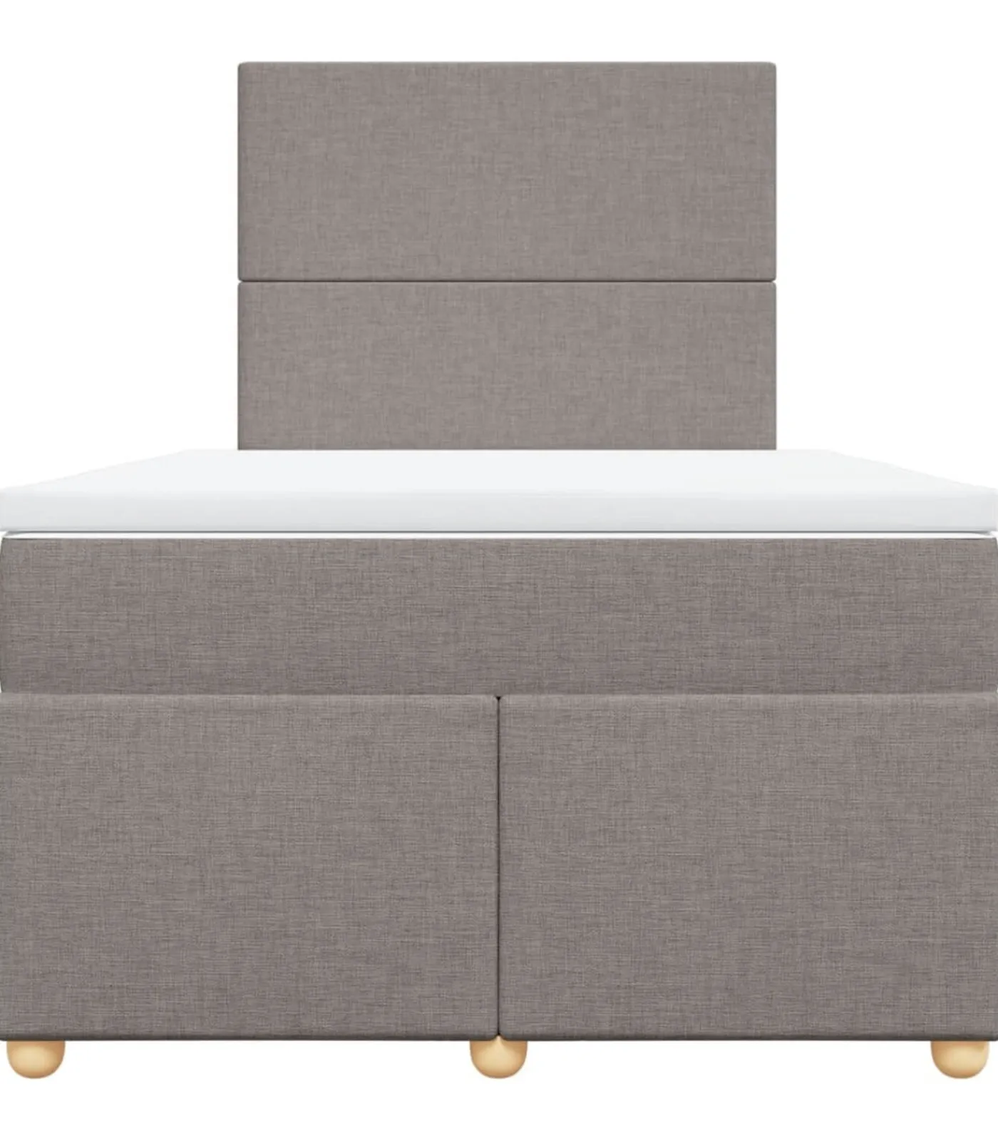 Boxspring met matras stof taupe 120x190 cm Bedden