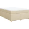 Sale Boxspring met matras stof crèmekleurig 160x200 cm Bedden