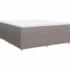 Outlet Boxspring met matras stof taupe 180x200 cm Bedden