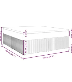 Outlet Boxspring met matras stof taupe 180x200 cm Bedden