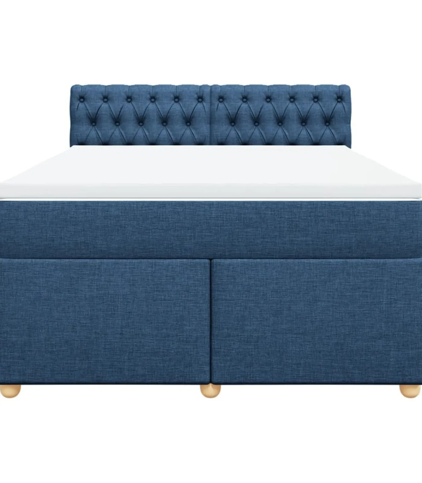 Online Boxspring met matras stof blauw 140x200 cm Bedden