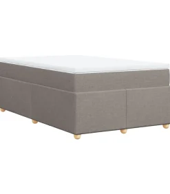 Discount Boxspring met matras stof taupe 120x190 cm Bedden