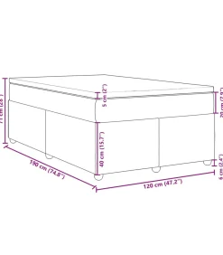 Discount Boxspring met matras stof taupe 120x190 cm Bedden