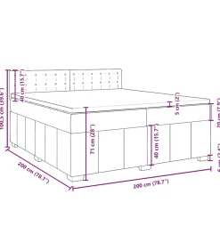 Clearance Boxspring met matras stof taupe 200x200 cm Bedden