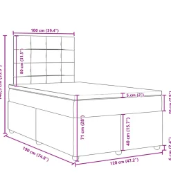 Outlet Boxspring met matras stof crèmekleurig 120x190 cm Bedden