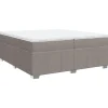 Outlet Boxspring met matras stof taupe 200x200 cm Bedden
