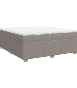 Outlet Boxspring met matras stof taupe 200x200 cm Bedden