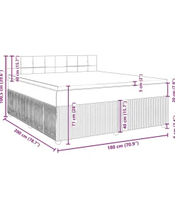 Clearance Boxspring met matras stof taupe 180x200 cm Bedden