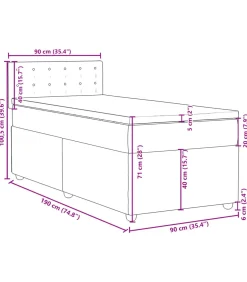 Hot Boxspring met matras stof crèmekleurig 90x190 cm Bedden