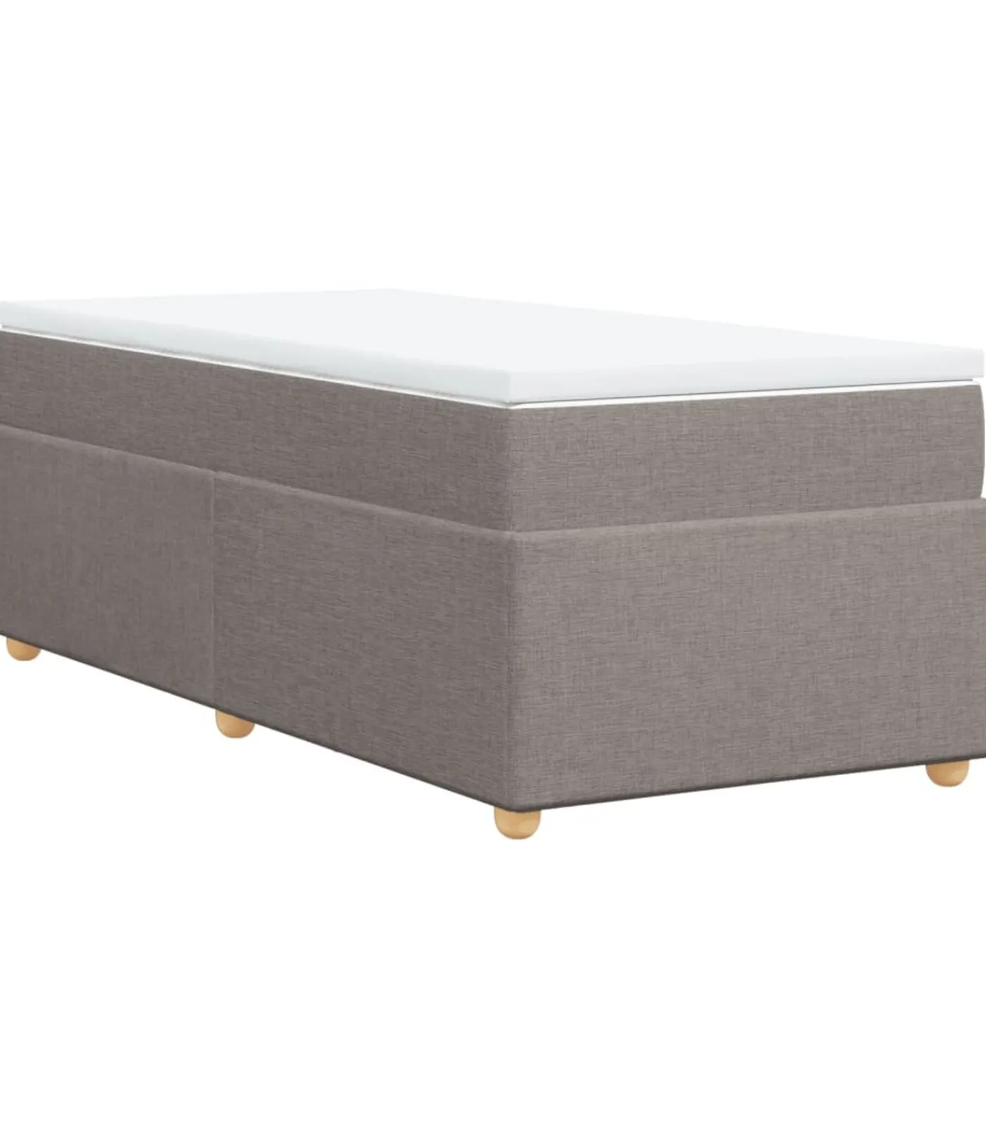 Boxspring met matras stof taupe 100x200 cm Bedden