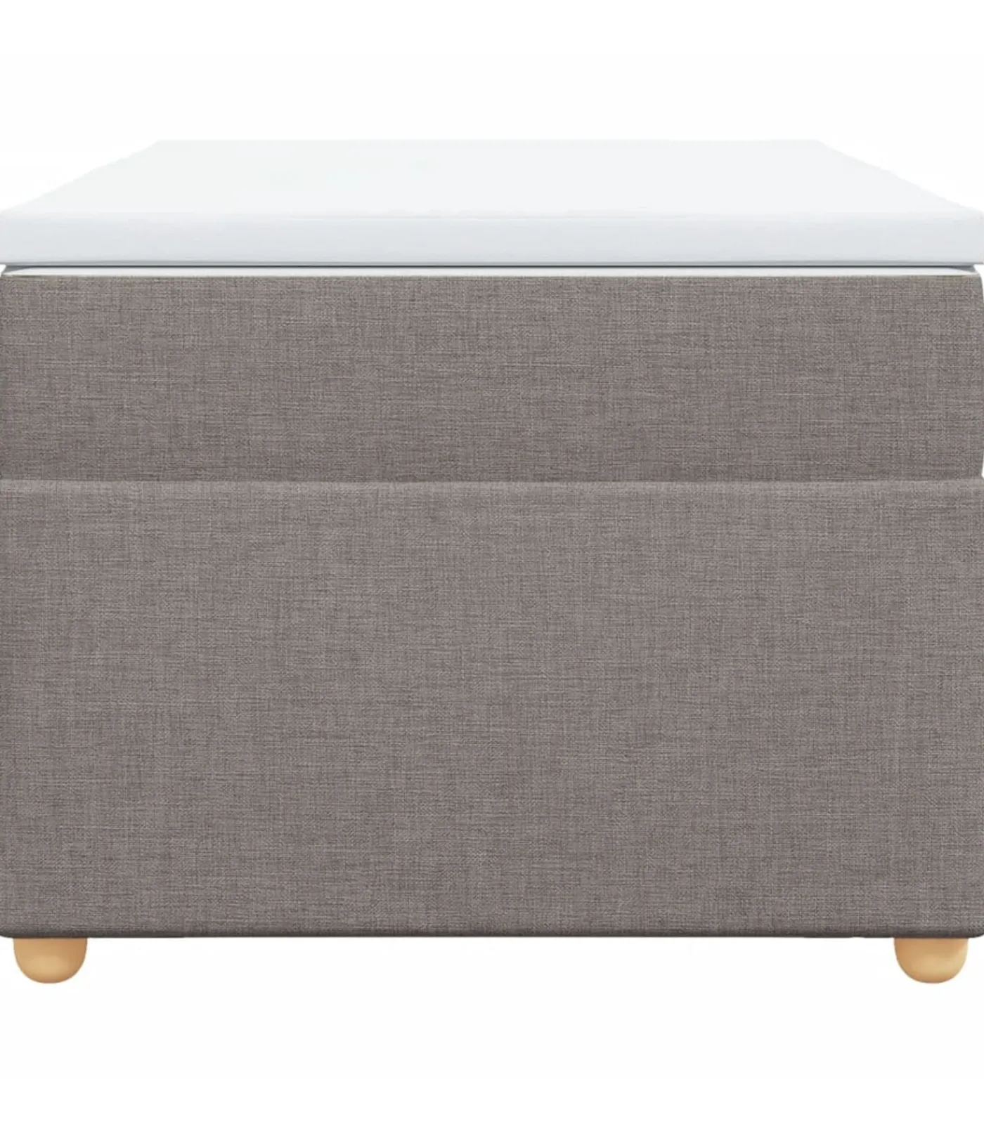 Boxspring met matras stof taupe 100x200 cm Bedden