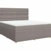 Outlet Boxspring met matras stof taupe 180x200 cm Bedden