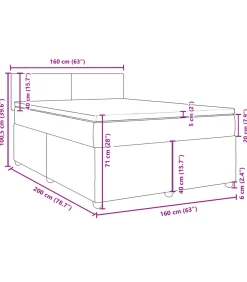 Discount Boxspring met matras stof crèmekleurig 160x200 cm Bedden