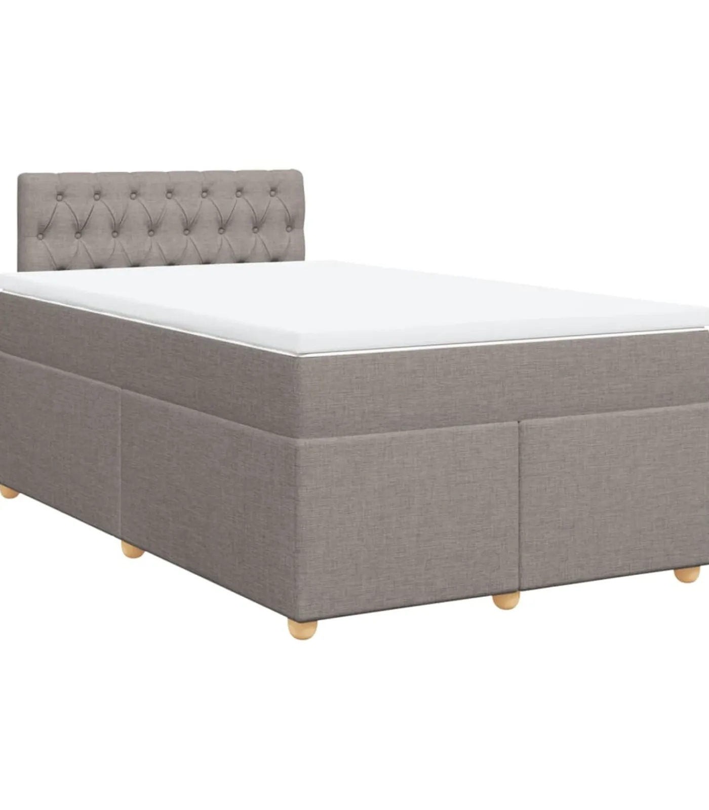 Clearance Boxspring met matras stof taupe 120x190 cm Bedden