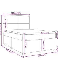 Clearance Boxspring met matras stof crèmekleurig 160x200 cm Bedden