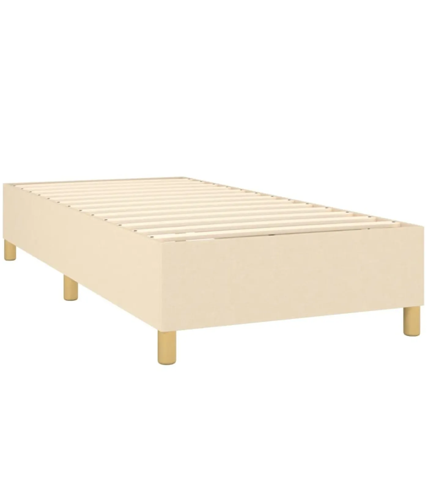 Sale Boxspring met matras stof crèmekleurig 90x190 cm Bedden