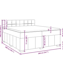 Sale Boxspring met matras stof taupe 200x200 cm Bedden