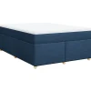 Online Boxspring met matras stof blauw 140x200 cm Bedden