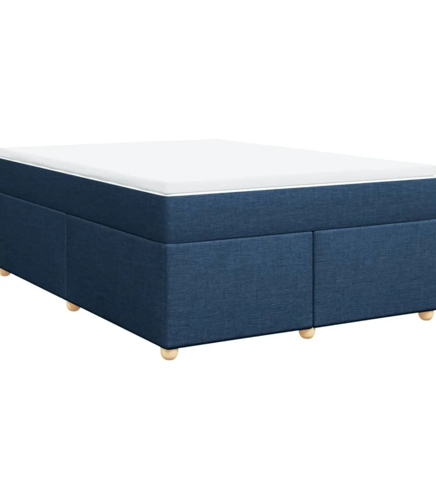 Online Boxspring met matras stof blauw 140x200 cm Bedden