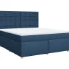Hot Boxspring met matras stof blauw 180x200 cm Bedden