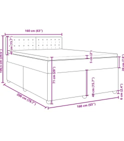 New Boxspring met matras stof crèmekleurig 160x200 cm Bedden