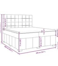 Discount Boxspring met matras stof taupe 200x200 cm Bedden