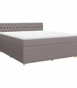 Outlet Boxspring met matras stof taupe 180x200 cm Bedden