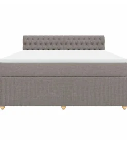 Outlet Boxspring met matras stof taupe 180x200 cm Bedden