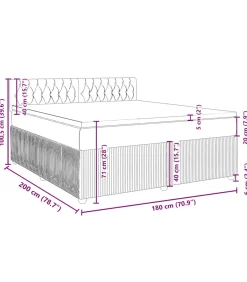 Outlet Boxspring met matras stof taupe 180x200 cm Bedden