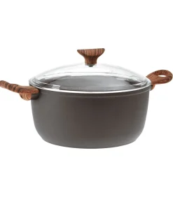 Braadpan Rock 'n' Rose - Zwart - ø 24 cm / 4.5 liter - standaard anti-aanbaklaag Potten & Pannen