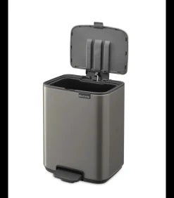 New Bo Pedaalemmer, 7 liter, stil sluitend, kunststof binnenemmer - Platinum Manden En Bakken